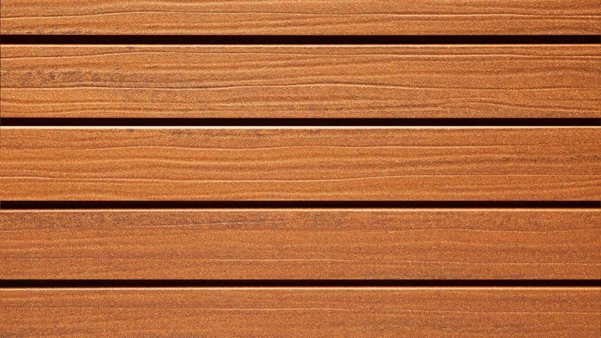 planeo Fassado - WPC rhombus strip facade cladding Prime amber brown