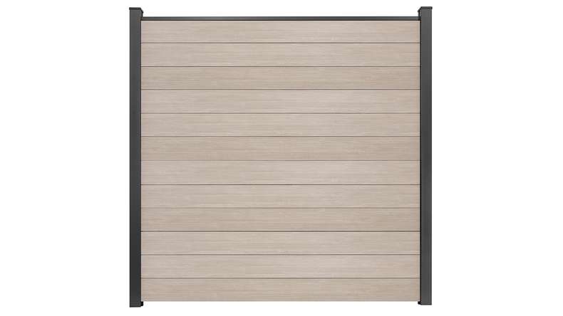 planeo Gardence Simply Small - PVC plug-in fence Sheffield Oak light 180 x 180 cm