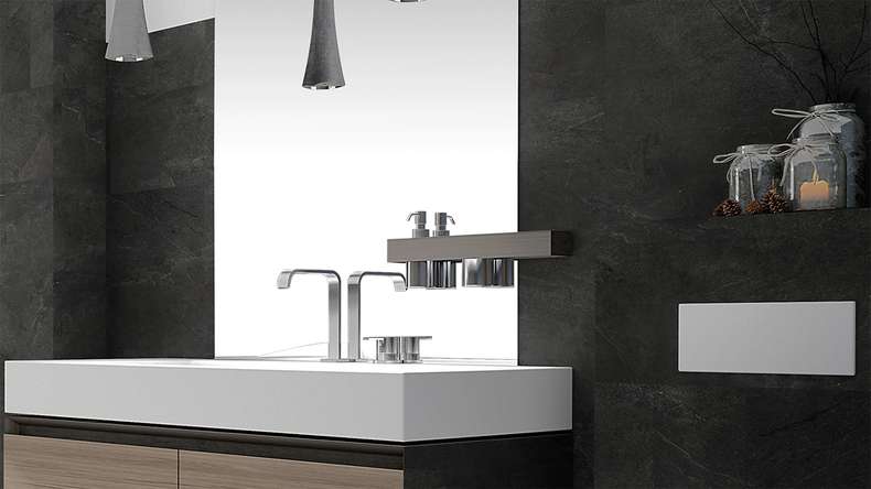planeo Revea - Plastic wall panelling Slate Matt 60 x 30 cm