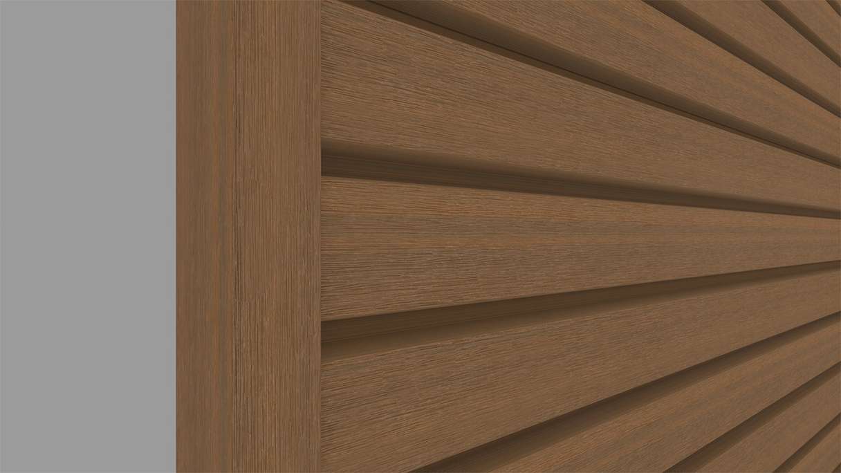 planeo LINEA Wide – WPC CoEx cladding, Burma Teak, 2900 x 181 mm