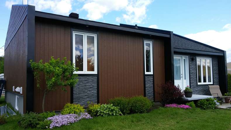 planeo stone-look facade panel - NoviStone Anthracite 1054 x 334 mm
