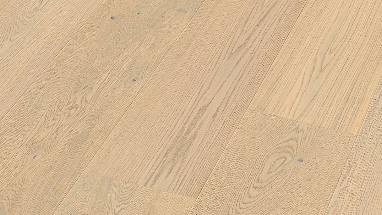 MEISTER Lindura wood flooring HD 400 - 20228 Oak vivid milk cream ultra matt lacquered 2200 x 270 x 11 mm (500214-2200270-20228)