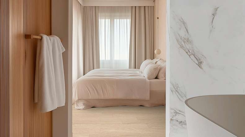 Gerflor Klick Vinyl Rigid - Creation 40 Clic Acoustic Tamo Cream | Impact sound insulation integrated (61301598)