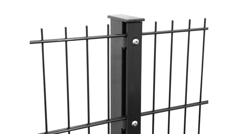 Fence post type FB anthracite for double bar fence