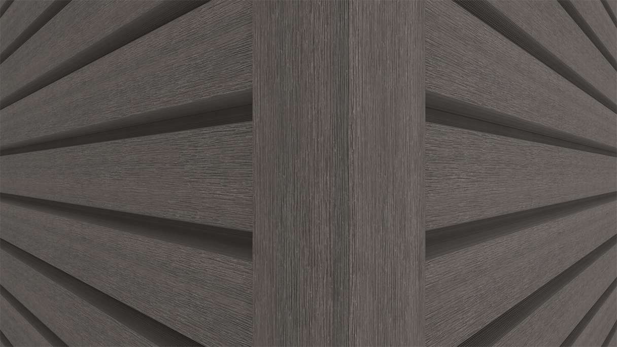 planeo LINEA Wide – WPC CoEx cladding, dark grey, 2900 x 181 mm