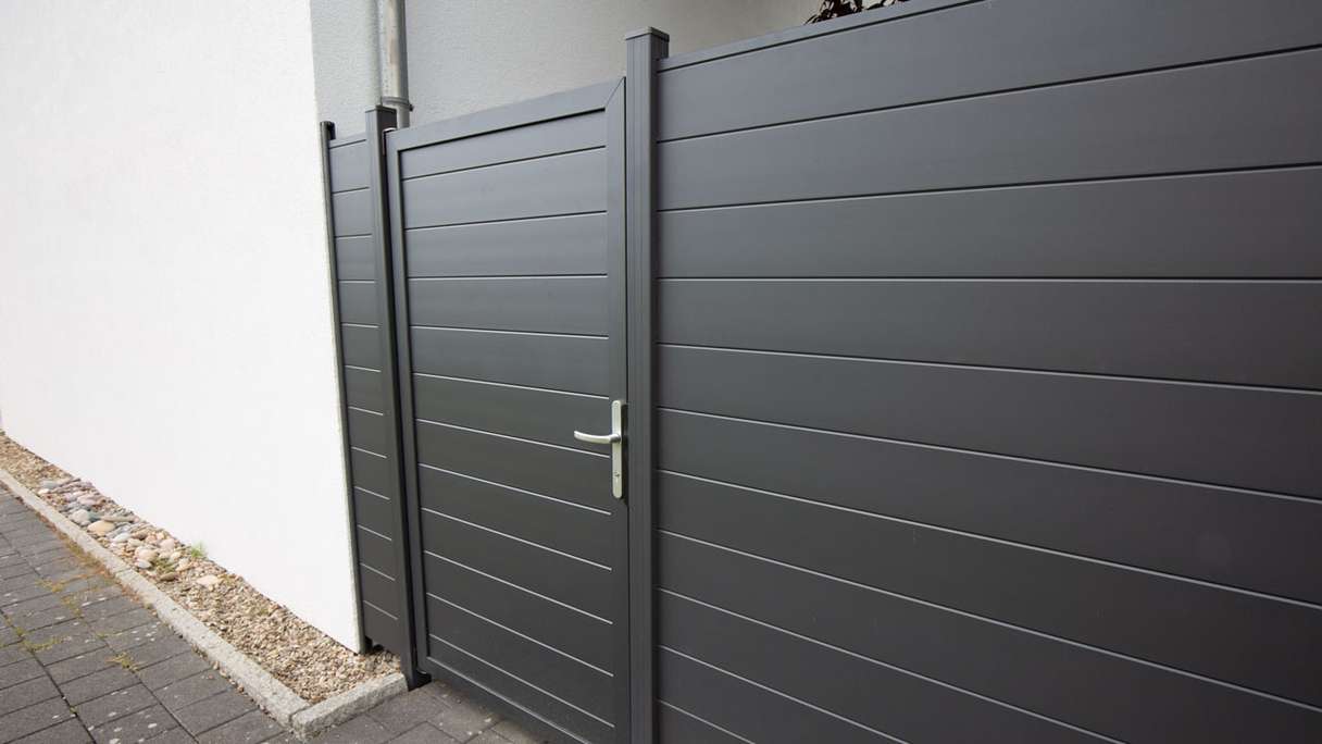 planeo Alumino - garden fence square anthracite grey DB 703