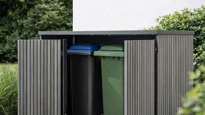 planeo DesignPro – WPC cladding, dark grey, 2900 x 175 mm