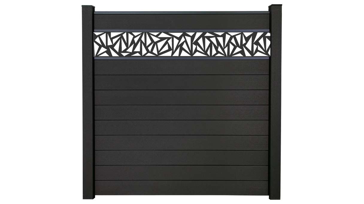 planeo Gardence Strong - BPC plug-in fence Triangle anthracite grey 180 x 180 cm