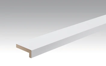 MEISTER Skirting Boards Angle Cover Strips White High Gloss 4084 - 2380 x 60 x 22 mm (200028-2380-04084)