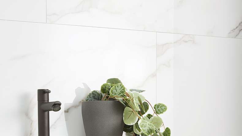 planeo StrongWall - Plastic wall panelling Trapanesi 65 x 37.5 cm high gloss