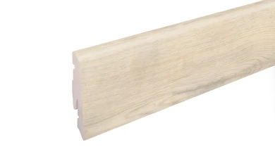 planeo skirting board SolutionX 2in1 - 2400 x 14 x 58 mm oak cream white (SL0074)