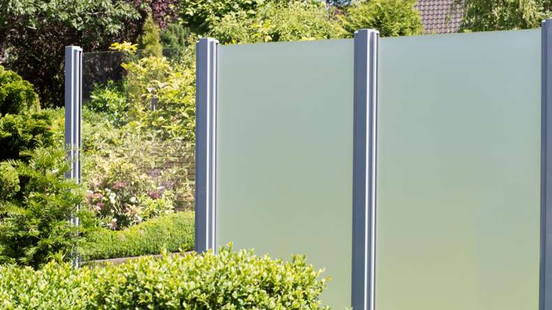 planeo Ambiente - glass privacy screen upright satin 120 x 180 cm