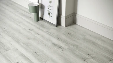 planeo Rigid Click Vinyl - SolutionX 2in1 Oak Light Grey | Impact sound insulation integrated (ECF-0076)