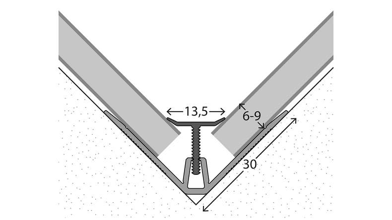 planeo wall profile system inside corner 369 - 260 cm