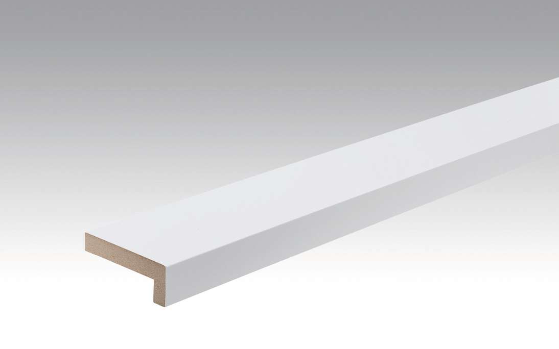 MEISTER Skirting Boards Angle Cover Strips White High Gloss 4084 - 2380 x 60 x 22 mm (200028-2380-04084)
