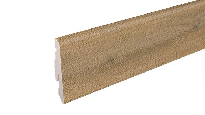 planeo skirting board SolutionX 2in1 - 2400 x 14 x 58 mm light brown oak (SL0008)