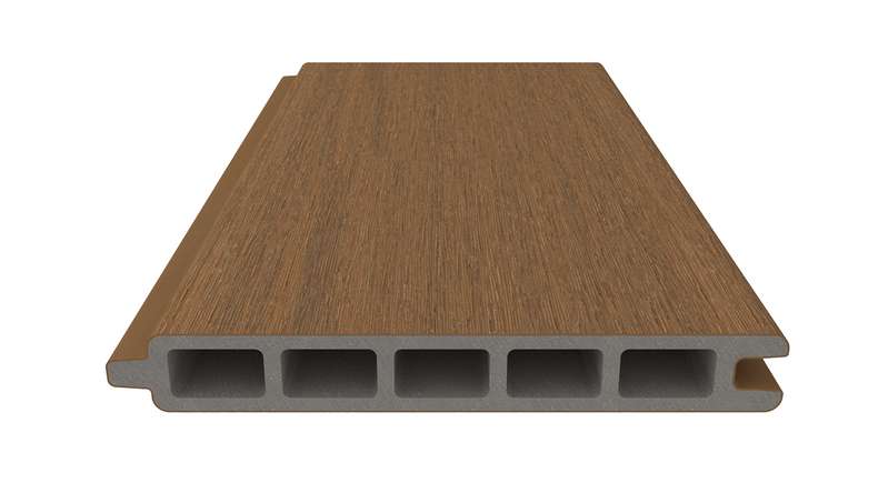 planeo INFINITY - WPC CoEx plug-in fence Burma Teak 176 x 183 cm