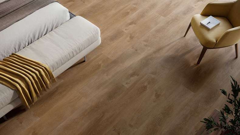 planeo Rigid Klick Vinyl - HOMEtec Basic 30 IXPE Warm Meadow Oak | Impact sound insulation integrated (RP-E30-1)