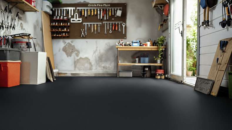 Gerflor garage flooring – R-Tile 9004 Black (39579004)