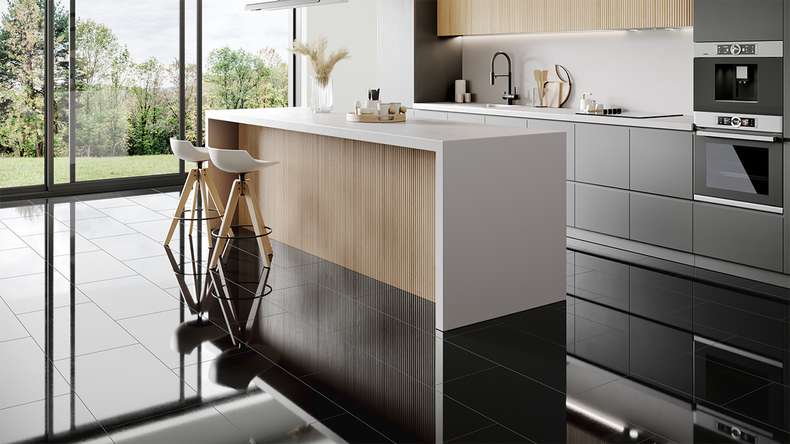 planeo laminate - Stone 2.0 Black High gloss (FE00611)