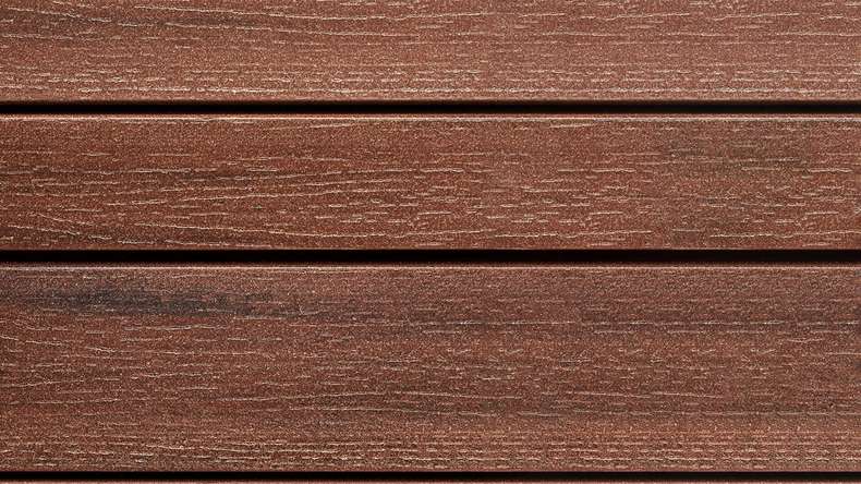 planeo Fassado - WPC rhombus strip facade cladding chestnut brown