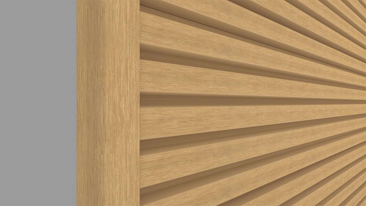 planeo LINEA Slim – WPC CoEx cladding, Sand, 2900 x 215 mm