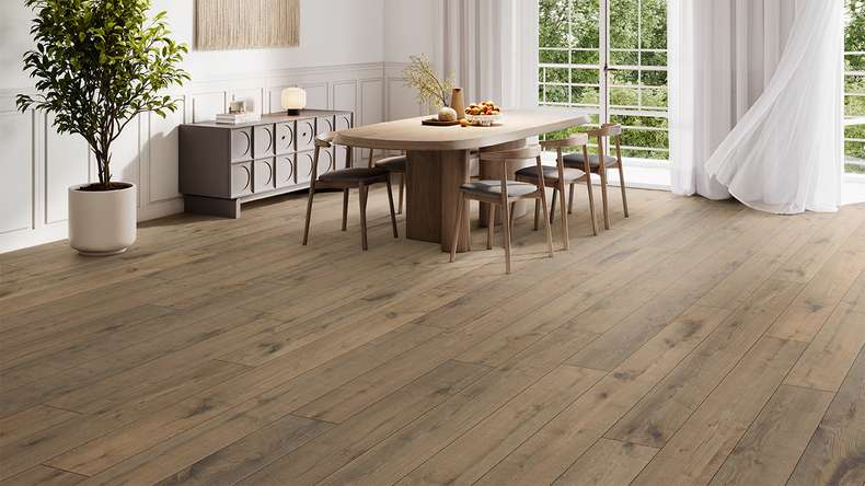 planeo design flooring - Eco P.U.R.E. XL 2m plank Harewood Oak | Impact sound insulation integrated (KRXL-6641)