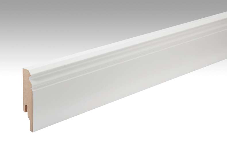 MEISTER Skirtings White paintable DF 2222 - 2380 x 80 x 18 mm (200001-2380-02222)