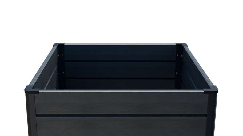 planeo BPC-Rhombus raised bed Cube - Stone grey co-ex. 70 x 70 x 79 cm