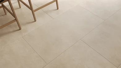 planeo Rigid Click Vinyl - Luna Beige XXL Tile | Impact sound insulation integrated (DF-KF-994-030)
