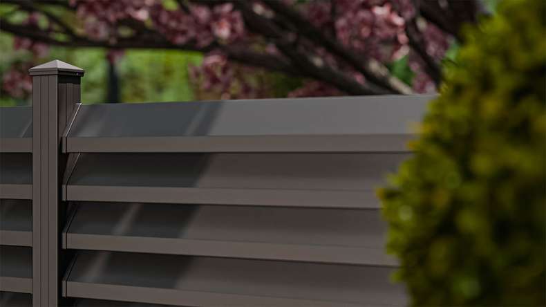 planeo Gardence Metallic Rhombus - Aluminium Garden Fence Square Anthracite | DB703