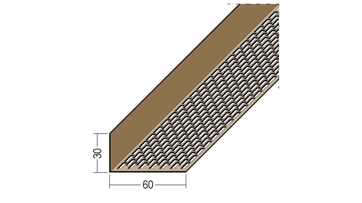 planeo Protect ventilation angle profile - LÜW 30x60x2500mm white