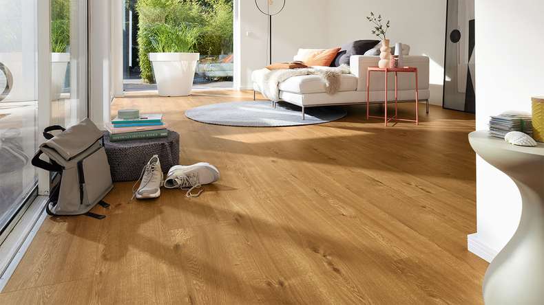MEISTER design floor MeisterDesign. next DD 500 S - 07118 Hill Oak | Impact sound insulation integrated (400054-1287220-07118)