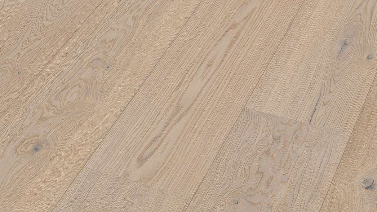 MEISTER Lindura wood flooring HD 400 - 08908 Oak vivid cream white natural oiled 2200 x 270 x 11 mm (500213-2200270-08908)