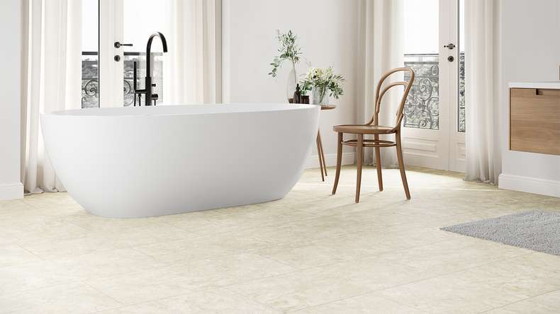 planeo Rigid click vinyl - Stone Sandstone | Impact sound insulation integrated (100P3021)