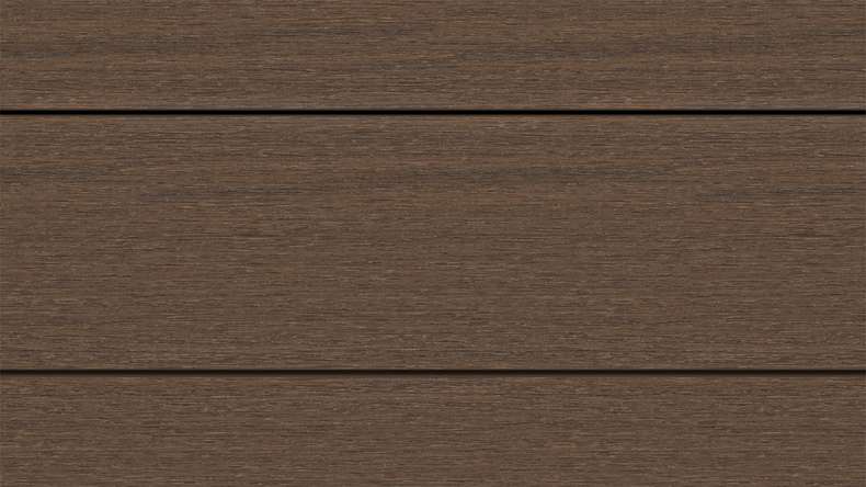 planeo WOODLine Nature - WPC CoEx coated decking board hollow chamber - Ipe Brown 3m textured/smooth brushed