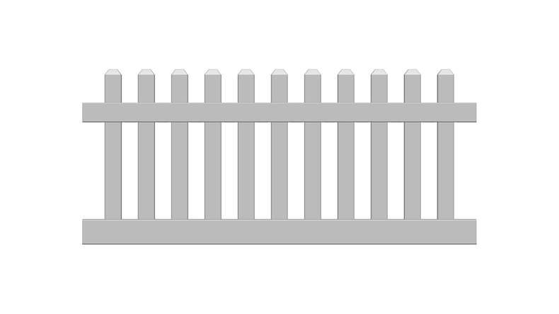 planeo Privara - PVC plug-in fence front garden fence white - UV-resistant | 180 x 80 cm
