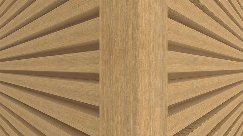 planeo LINEA – Aluminium CoEx external corner profile, Sand, 3000 x 66 x 66 mm