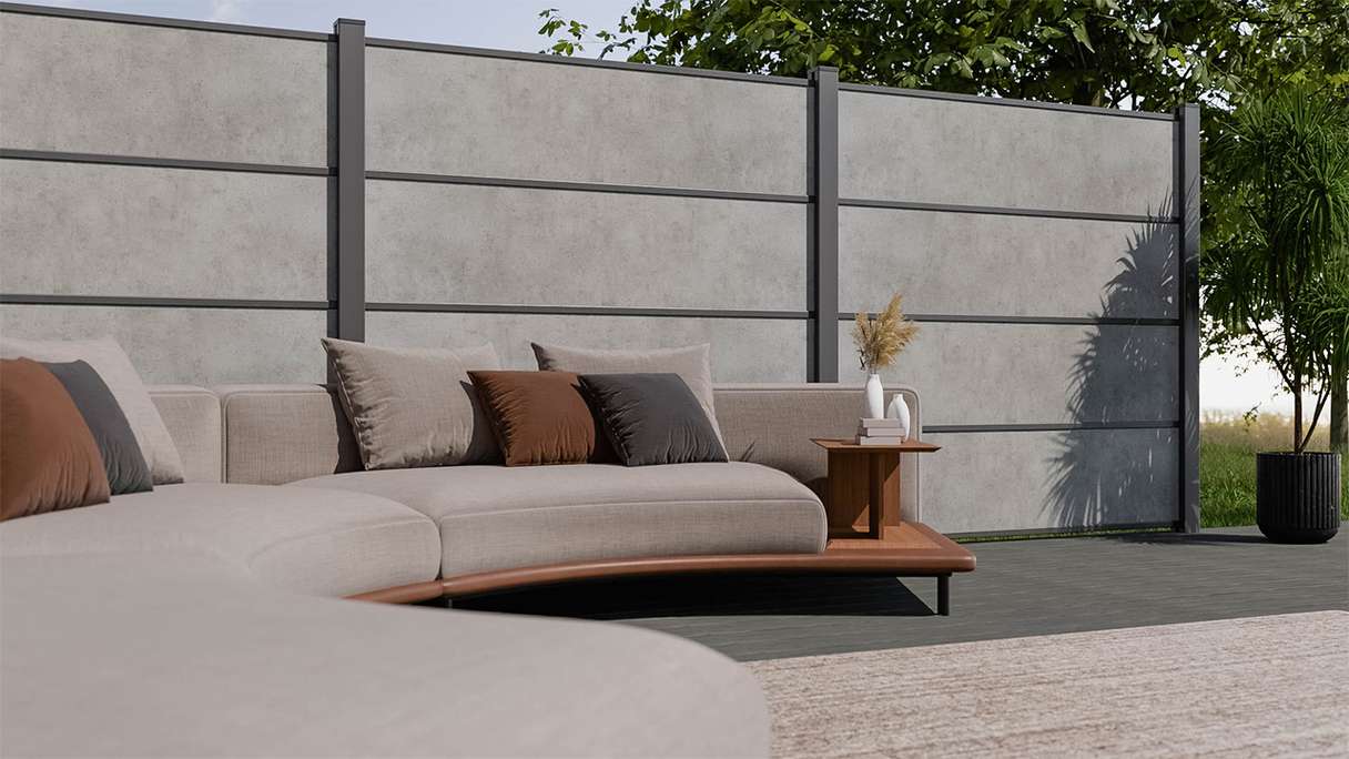 planeo Gardence Resistant - single profile concrete grey 180 x 45 x 8mm