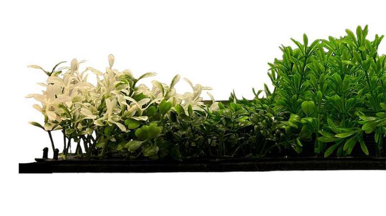 planeo acoustic panel - MixWall Leaf Mood Violet Mixed Flora 52 x 52 cm | artificial plant (PLMW-61111)