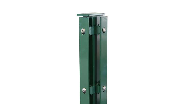 Corner post type FB moss green for double bar fence