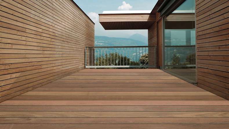 TerraWood Wood Decking Cumaru brown PRIME 21 x 145mm - smooth on both sides