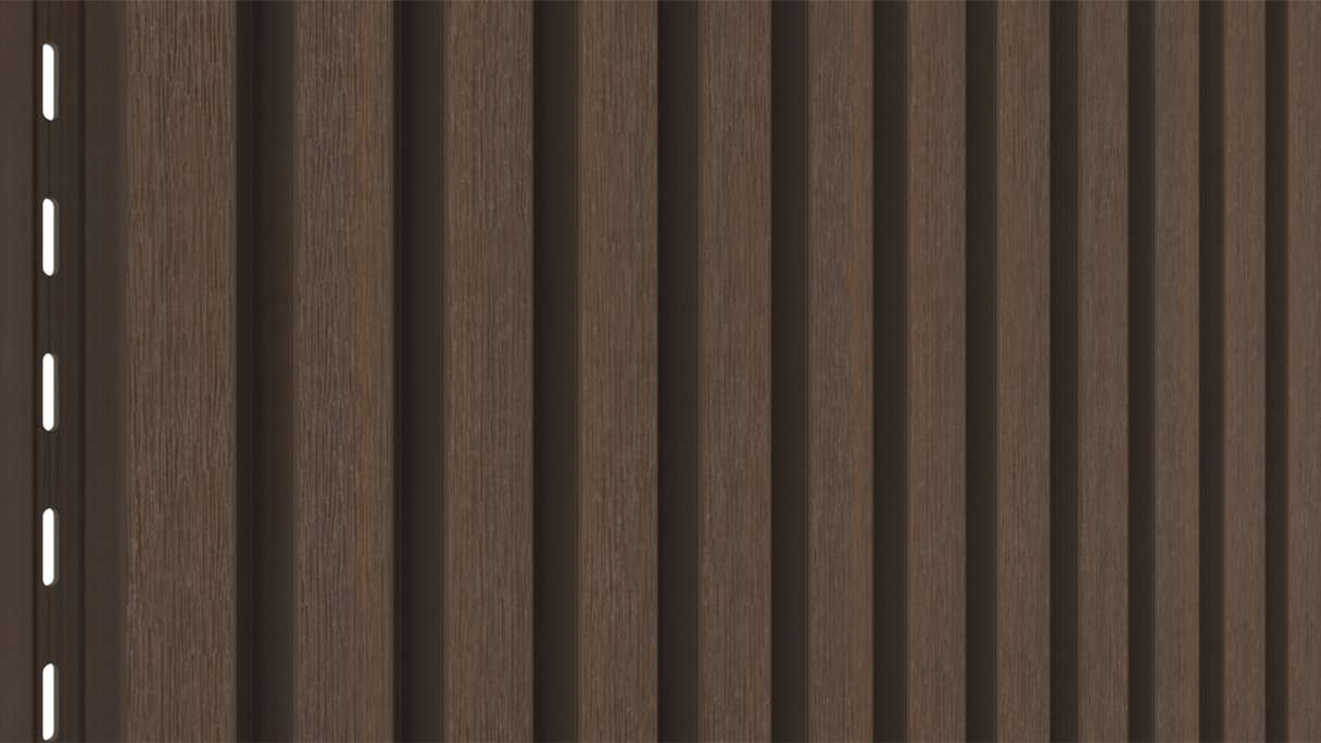 planeo LINEA Slim – WPC CoEx cladding, Ipe Brown, 2900 x 215 mm