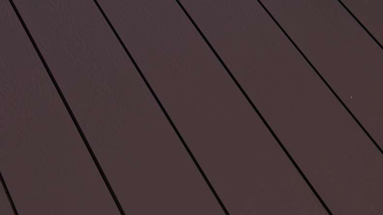 planeo WPC - decking board solid chocolate brown embossed/fluted - 1m to 6m