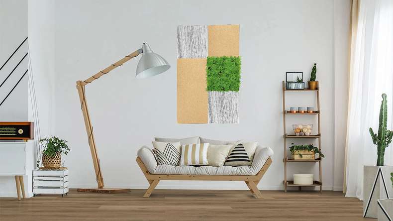 planeo acoustic panel - MixWall Mineral Mood Polar Marble 52 x 52 cm | real stone (PLMW-10411C)