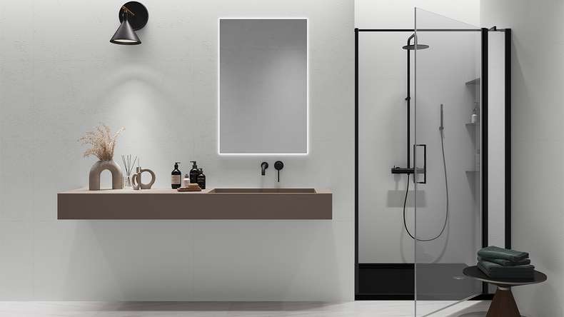 planeo wall cladding SPC - CeraRock Tile Concrete White 120 x 60 cm