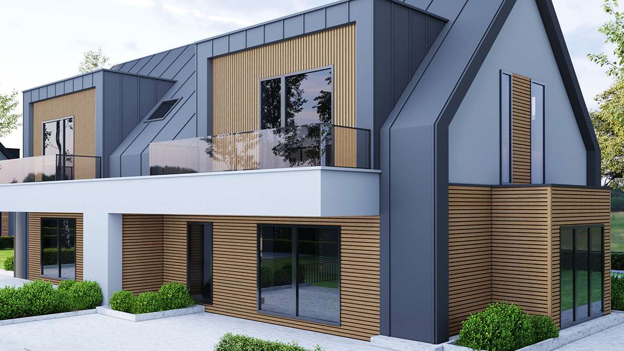 planeo LINEA Wide – WPC CoEx cladding, Burma Teak, 2900 x 181 mm