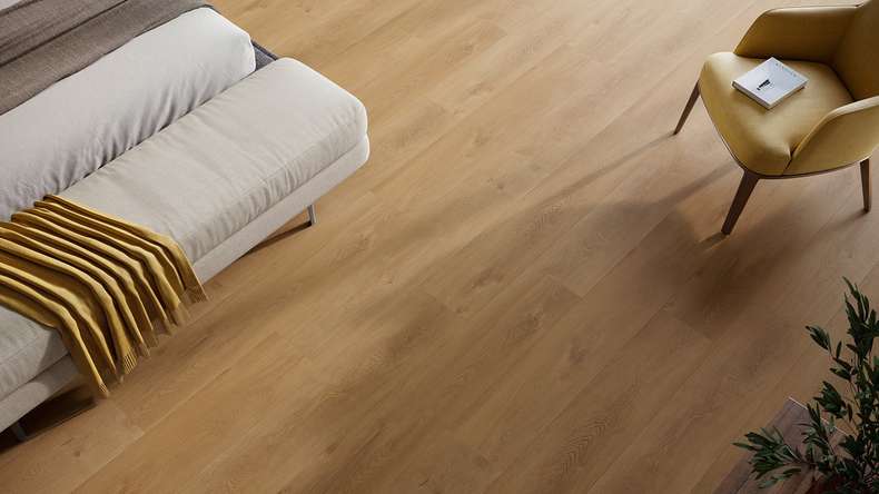 planeo Rigid Click Vinyl - HOMEtec Pro 50 IXPE Sunrise Mellow Oak | Impact sound insulation integrated (RP-E50-1)