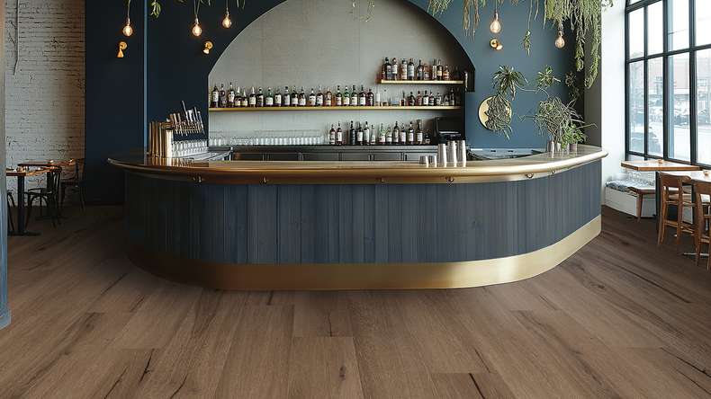 Gerflor adhesive vinyl - Creation 40 Cedar Dark Brown