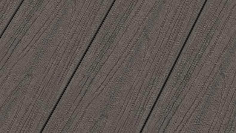 planeo MAXLine Nature - WPC CoEx coated XL decking board hollow chamber - dark grey 3m textured/smooth brushed